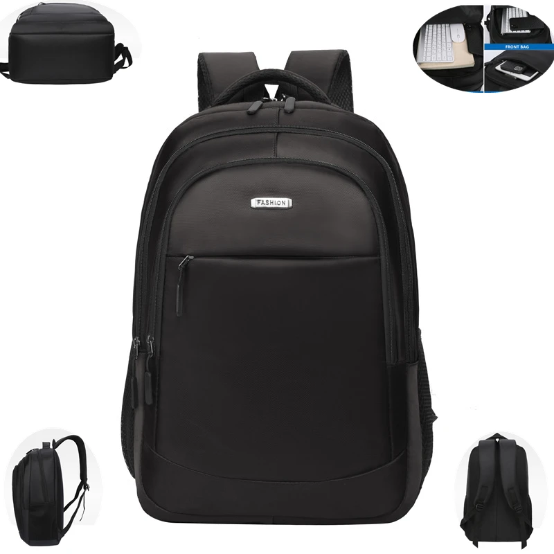 

2022 Vintage Black Backpack Laptop Bag Men Women 15.6 Inch Notebook Rucksack Large Teenager School Computer Bagpack Mochila Male
