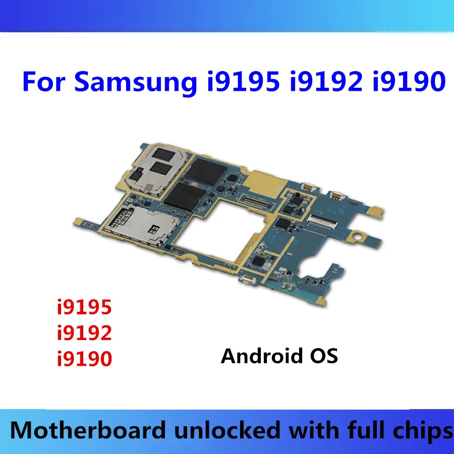 Logic board for Samsung Galaxy S4 mini i9195 i9192 i9190 motherboard unlocked with chip mainboard S4 motherboard Android Updated