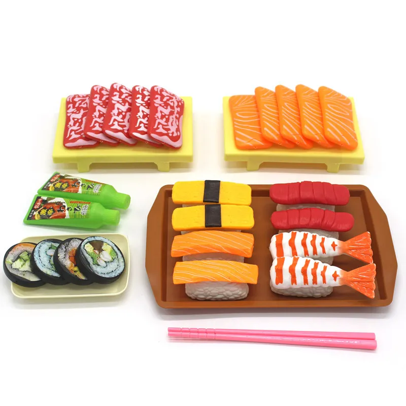 

Children Simulation Food Japanese Food Pretend Toys Pretend To Play Sushi Tuna Wasabi Sashimi Simulation Food Toy Play House Set