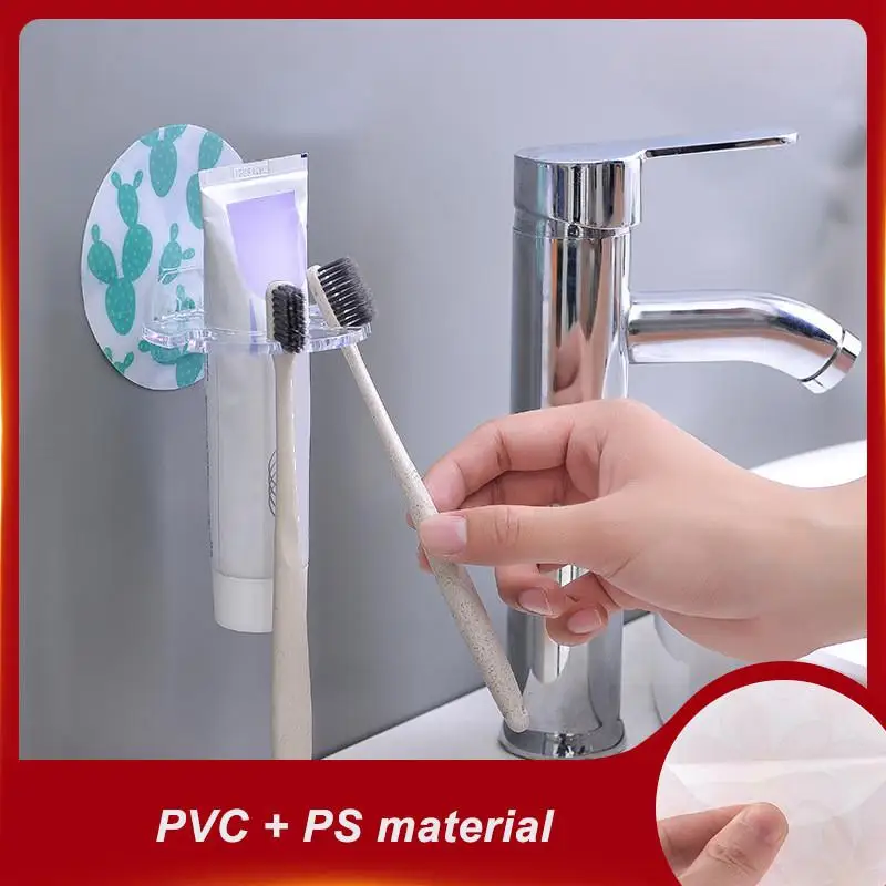 1PC Toothbrush Holder Suction Wall-mounted Storage Rack Disc Multicard Slot Toothpaste Dispenser Bathroom Hanging Organizer Tool | Дом и сад
