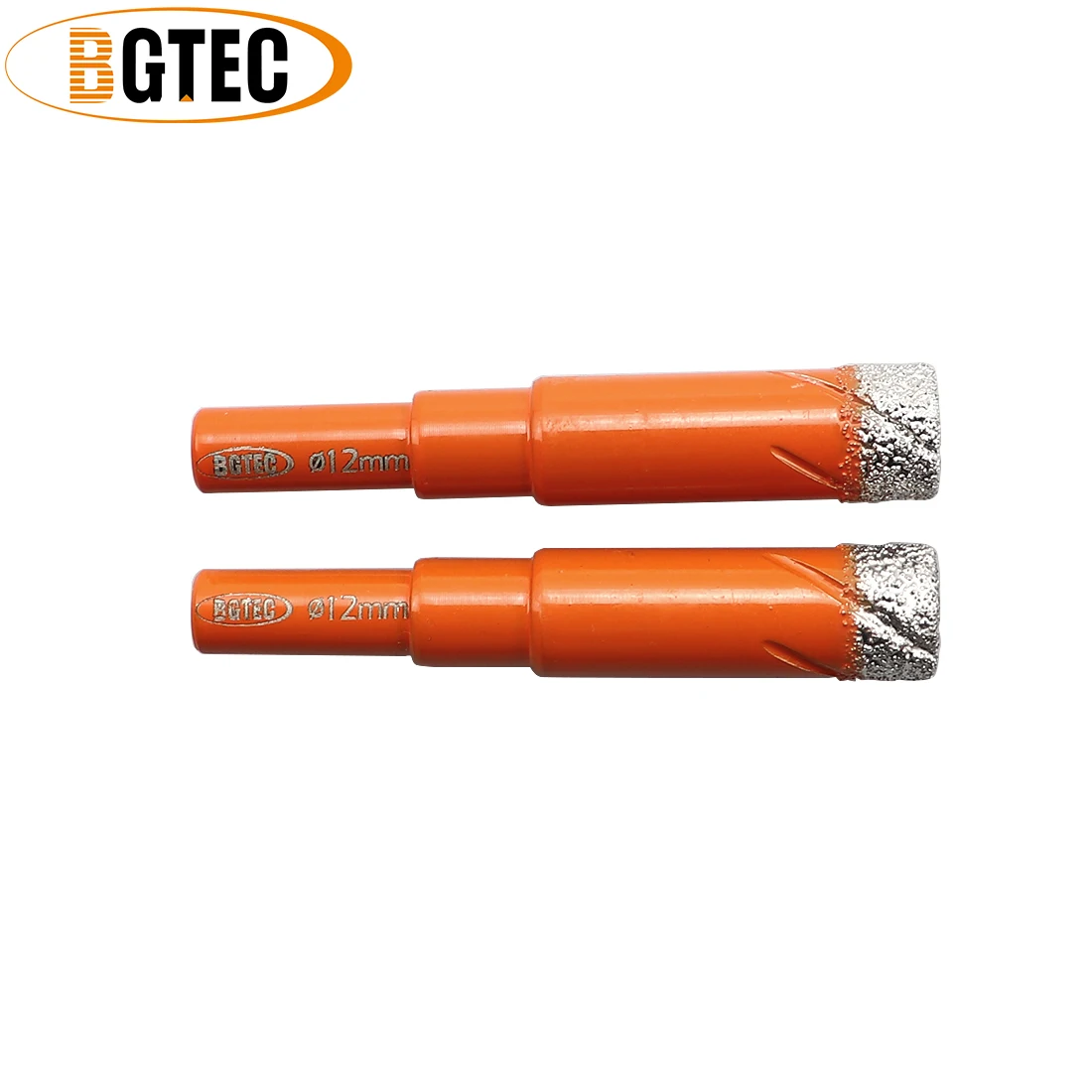 BGTEC 2 шт. Круглый хвостовик 12 мм Вакуумные Паяные алмазные сверла для керамической