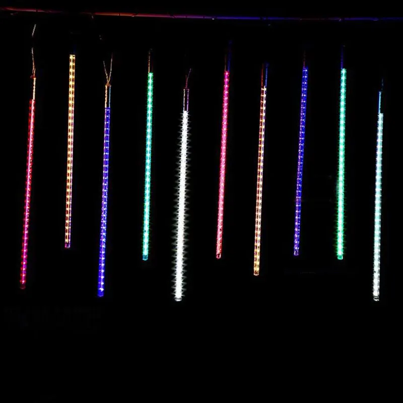 

LED Meteor Shower Light Tube 50cm Double-sided Patch Colorful Decorative Lamp Outdoor Waterproof Festival Lighting Tree Lights