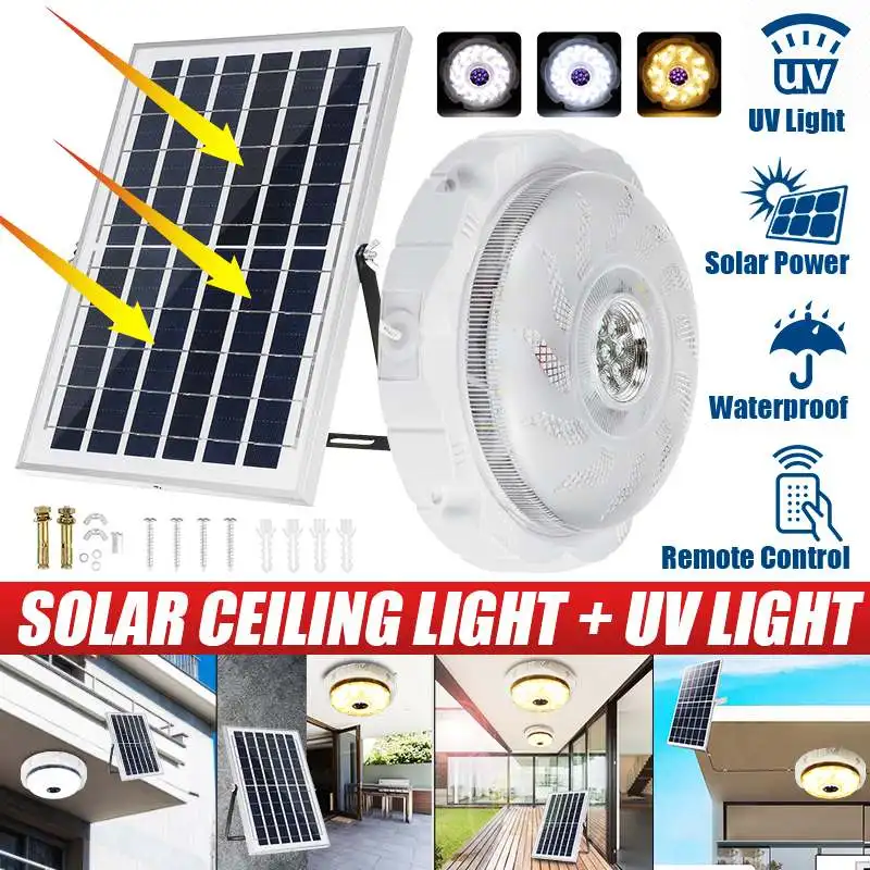 

150W Modern LED Ceiling Lights Home Lighting Solar Power Light Bedroom Lamp Ceiling Lamp With Remote Control and UV Lights