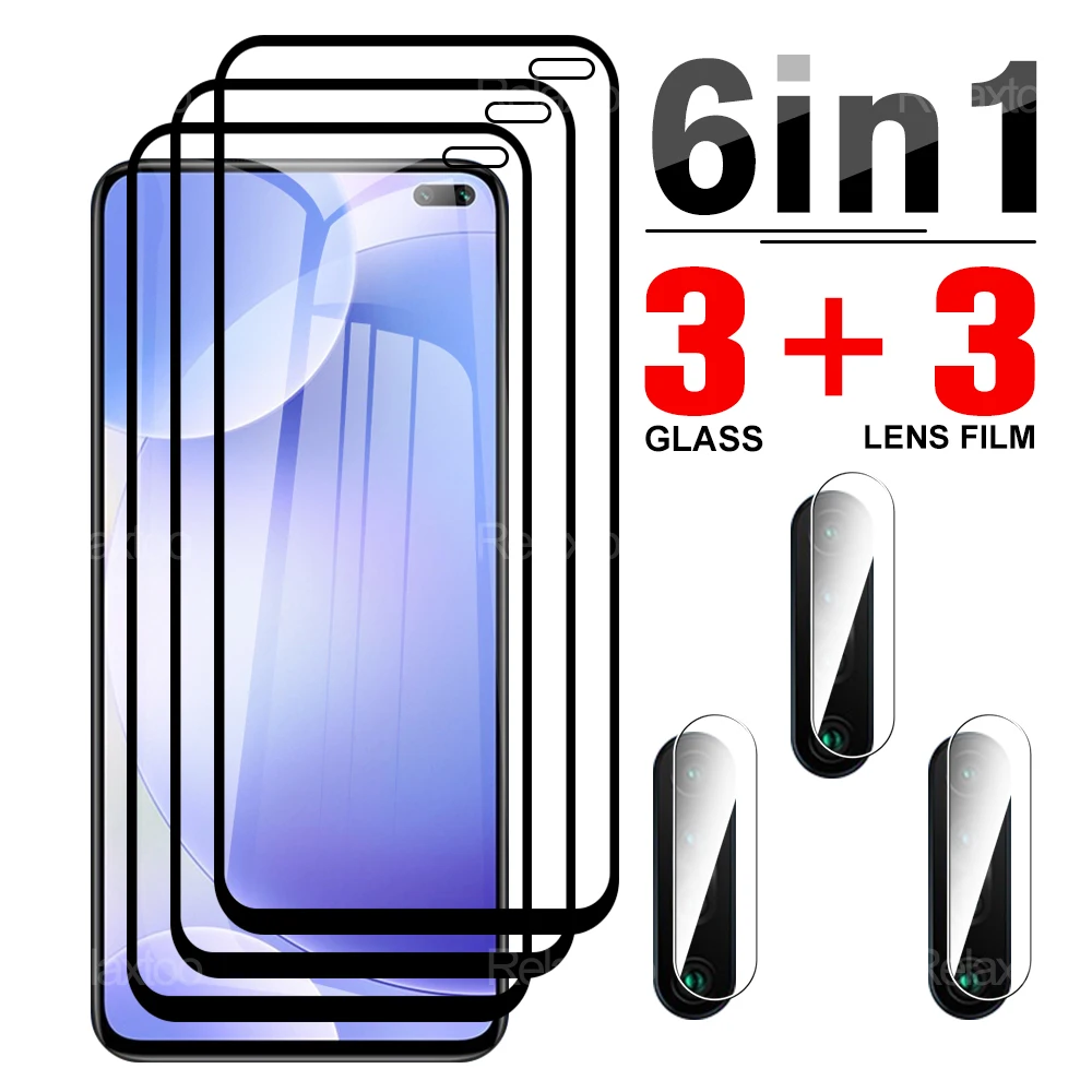

6 в 1 3 шт. переднее + 3 шт. закаленное стекло для объектива для Xiaomi Redmi K30 Pro защита для экрана с зумом для сотового телефона защитная пленка