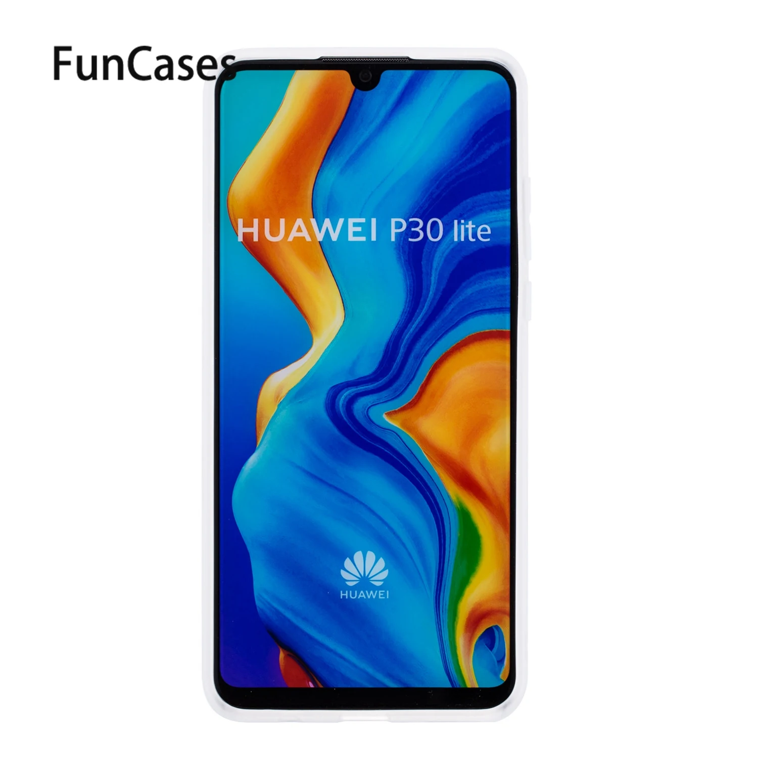 Чехол s с зажимами для etui huawei P30 Lite мягкий чехол из ТПУ абстрактным рисунком Капа