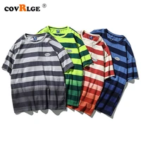 new brand tshirt summer casual washed t shirts men vintage contrast 100 cotton tops striped fashion male t shirt mts563