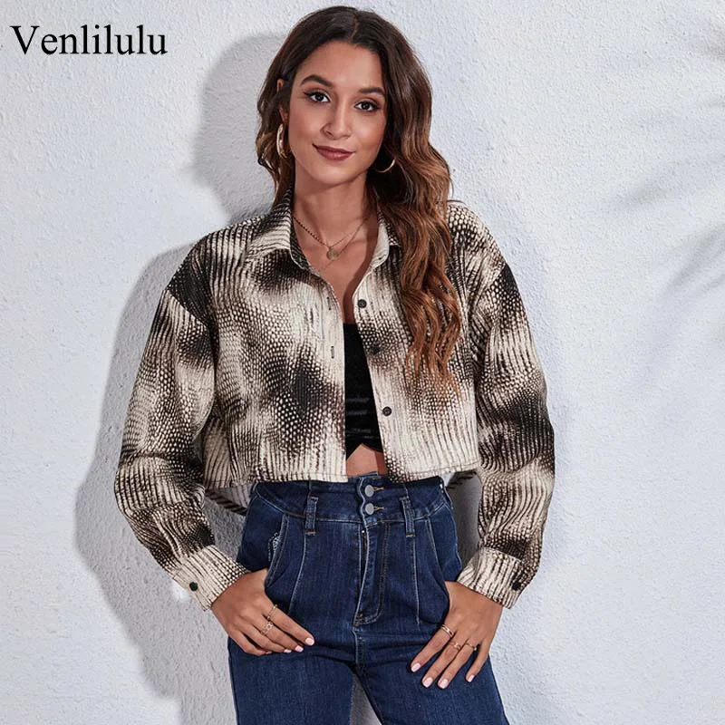 

Женская рубашка с принтом змеиной кожи, леопардовая рубашка с полосками зебры, укороченная клетчатая блузка на пуговицах, кардиган на осень...