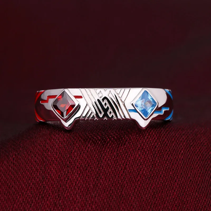 Anime Darling in the franxx ZERO TWO 02 925 Sterling Silver Ring Jewelry Adjustable Unisex Cosplay Xmas Gift |