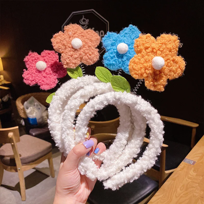 

Creative Lamb Plush Cute Sun Flower Hair Band Net Red Face Wash Hair Band Hair Ornament Headband