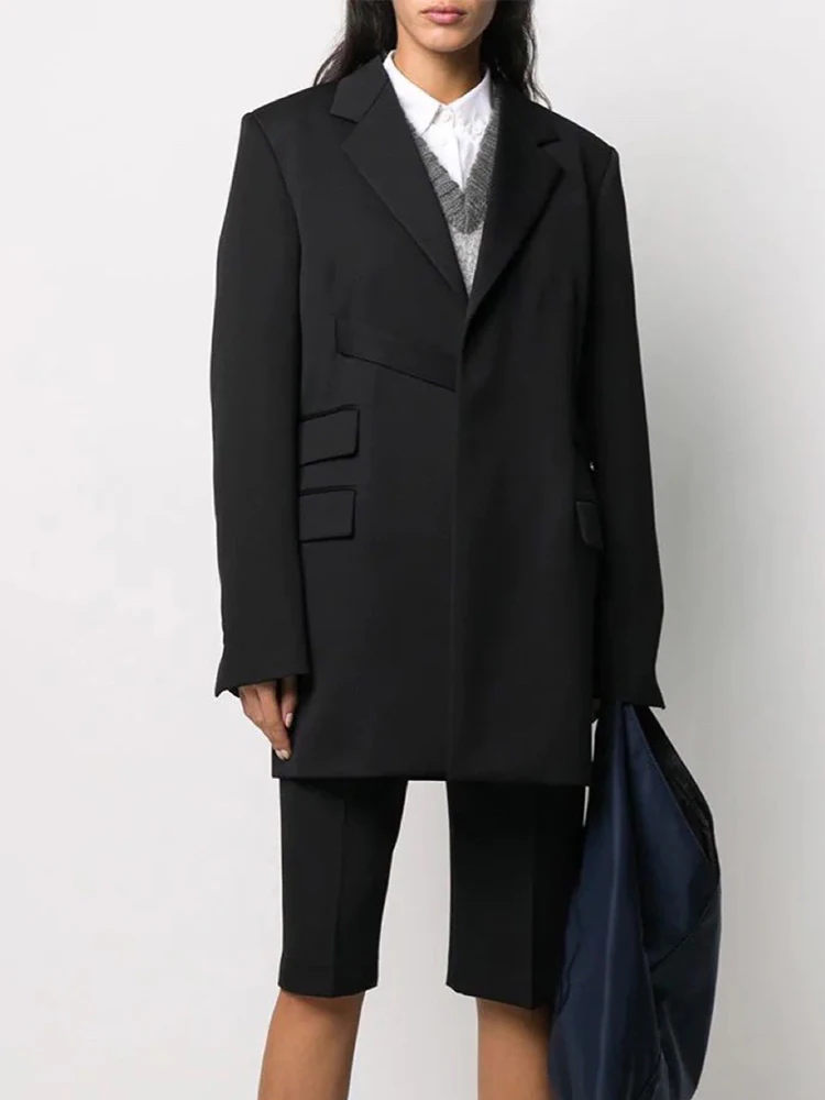 Женский шерстяной костюм K &amp L черный костюм-блоггер в стиле ins и минималистского