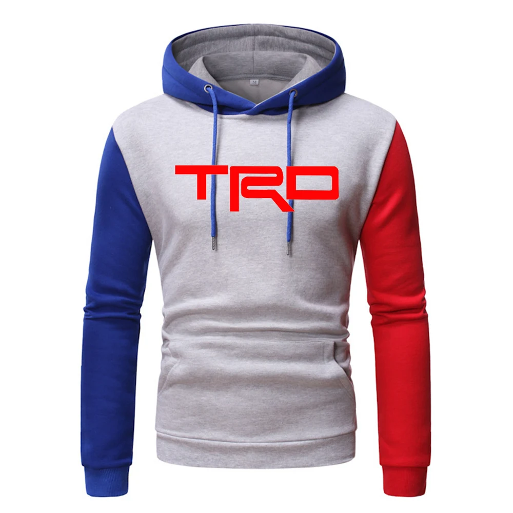 Unisex Spring Autumn Mens TOYOTA Motor Sport Trd Car Logo Movement Printing College Hoodies Patchwork Tops Hooded Clothing | Мужская
