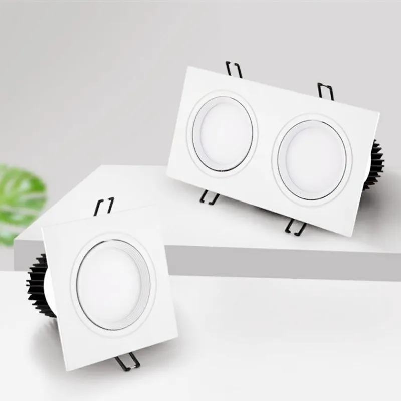 Встраиваемый двойной светодиодный приглушаемый светильник потолочная лампа с