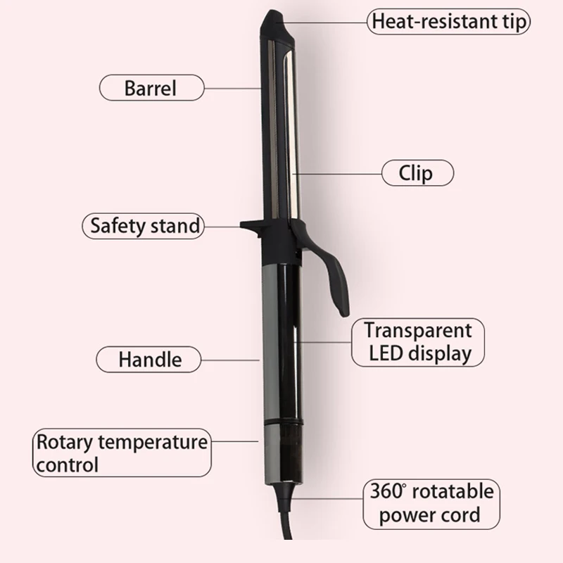 Щипцы для завивки волос керамические профессиональные со светодиодной