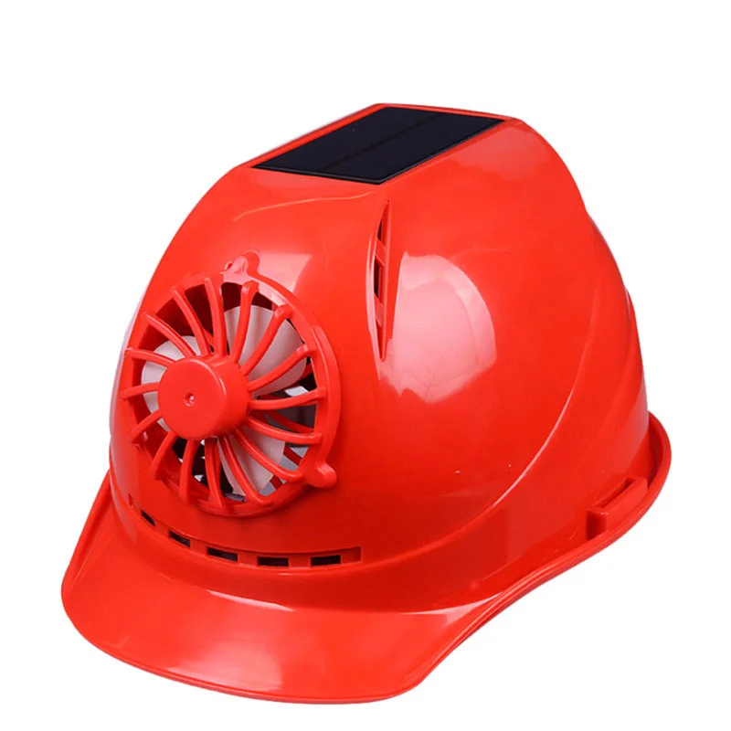 

Solar Power Safety Helmet Outdoor Working Fan Hard Hat Construction Workplace ABS Protective Fan Cap Powered by Solar Panel