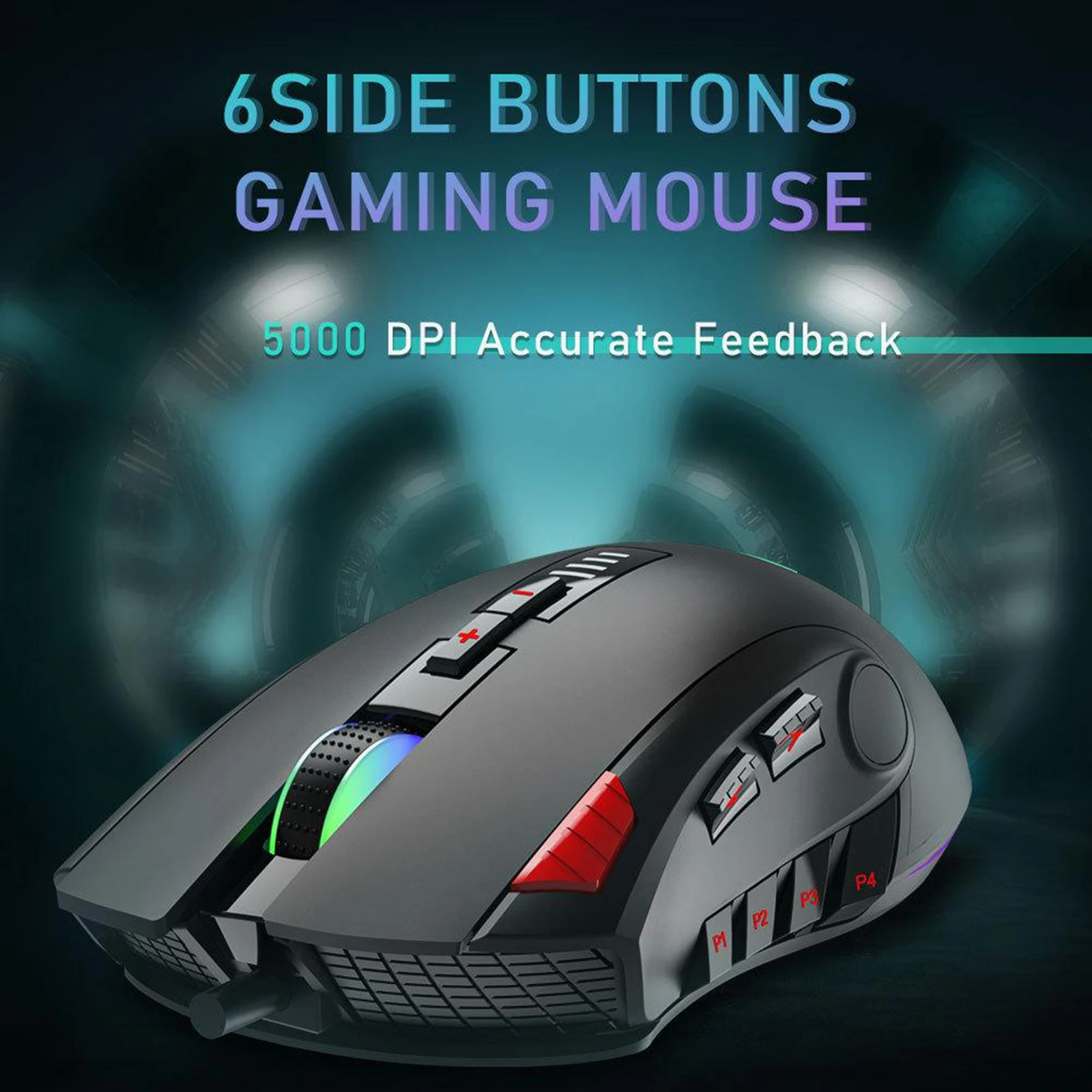 High Performance 5000 DPI Professional Wired Silent Version Mice Computer Mouse for Laptop Gamer Desktop Internet Cafe PC
