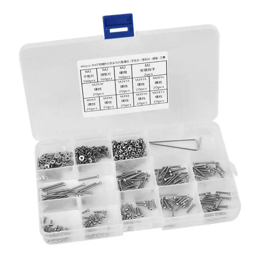 Гаечный ключ торцевая гайка различные комплекты M2 пружина прокладка SUS304 бытовая