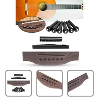 1 set versatile multipurpose lightweight guitar bridge nut rosewood saddle bone nut parts for repair guitar bridge set