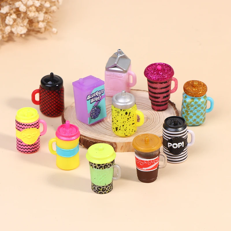 

2Pcs Dolls House Miniature Cups Direction Furniture Toys Plastic Cups