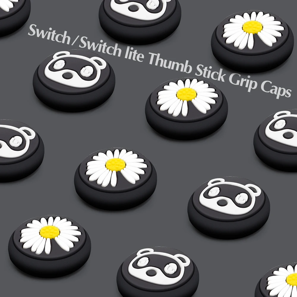 4 шт. аналоговые ручки Кепки s сменная Крышка для Nintendo switch контроллер милые мягкие