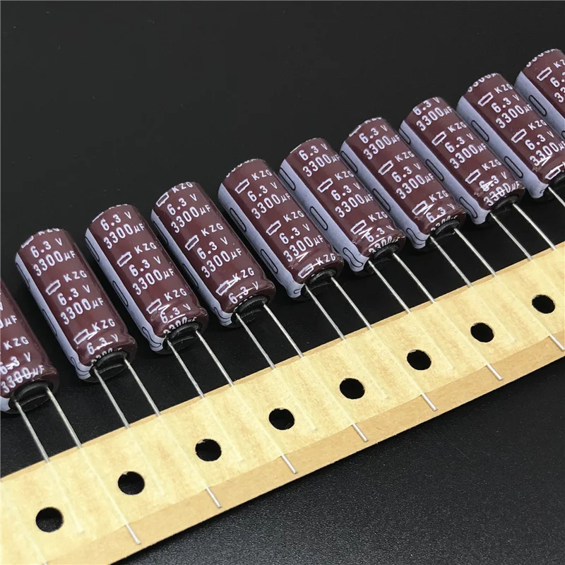 100 шт. 3300 мкФ 6 3 V Nippon Chemi Con NCC KZG серии 10x25 мм Супер Низкие ESR 6.3V3300uF Алюминиевые