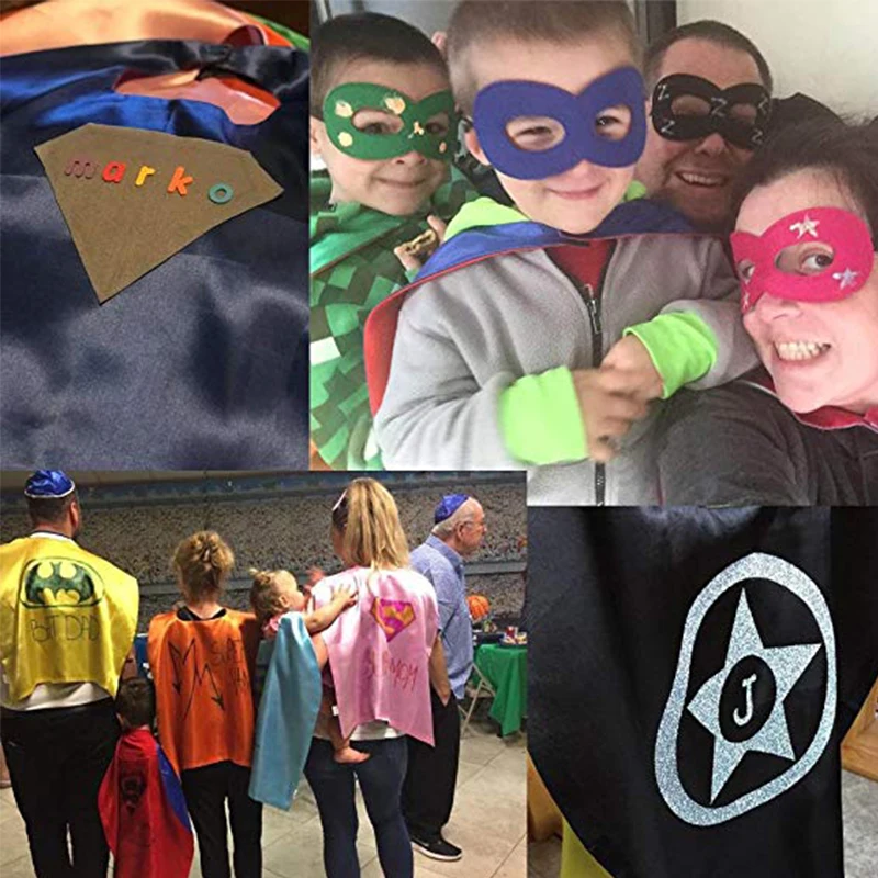 Аниме Косплей Костюм накидка с маской супергероя Двусторонняя детская на день