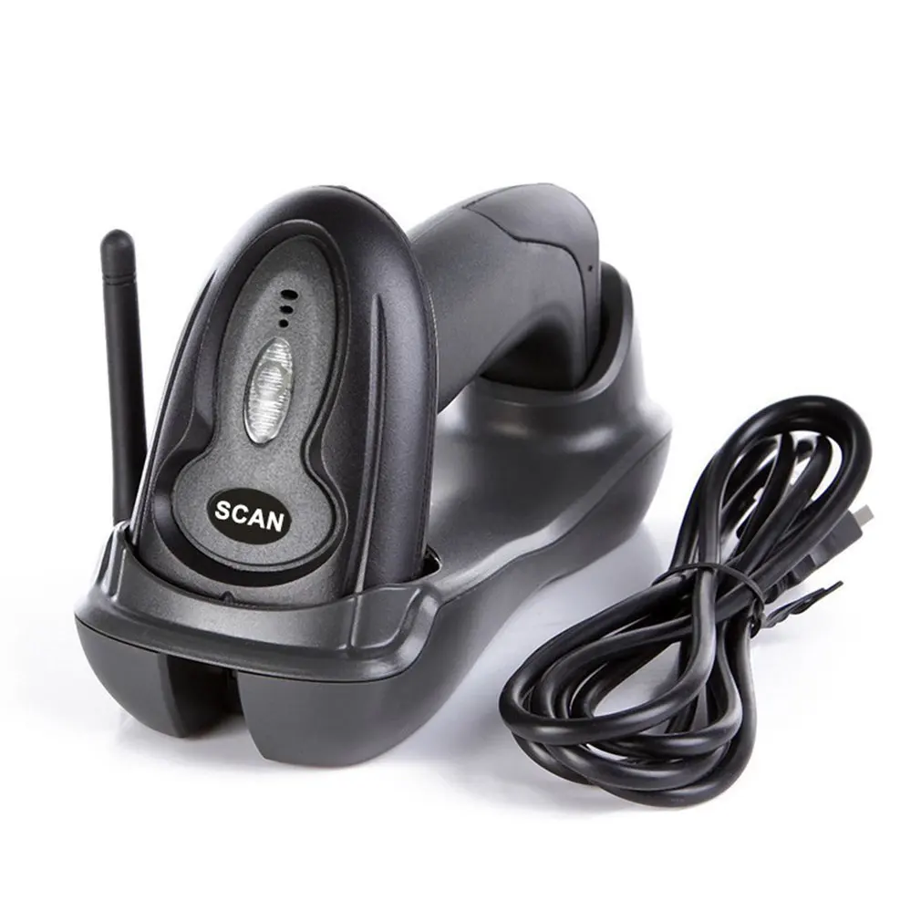 

Wireless Barcode Scanner 2D 400m Transmission Distance Handheld QR code Scanner CMOS Handheld Barcode Reader With Charging Base