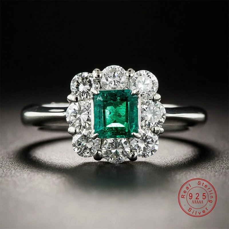 Женское Винтажное кольцо с зеленым кубическим цирконием обручальные кольца