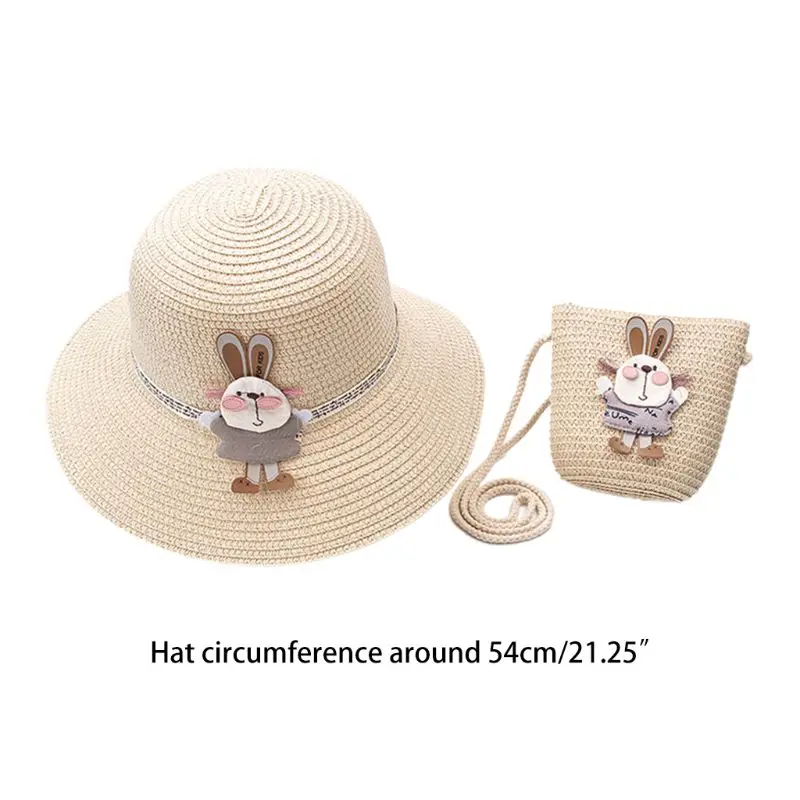 Летняя соломенная плетеная Солнцезащитная шляпа для маленьких девочек с