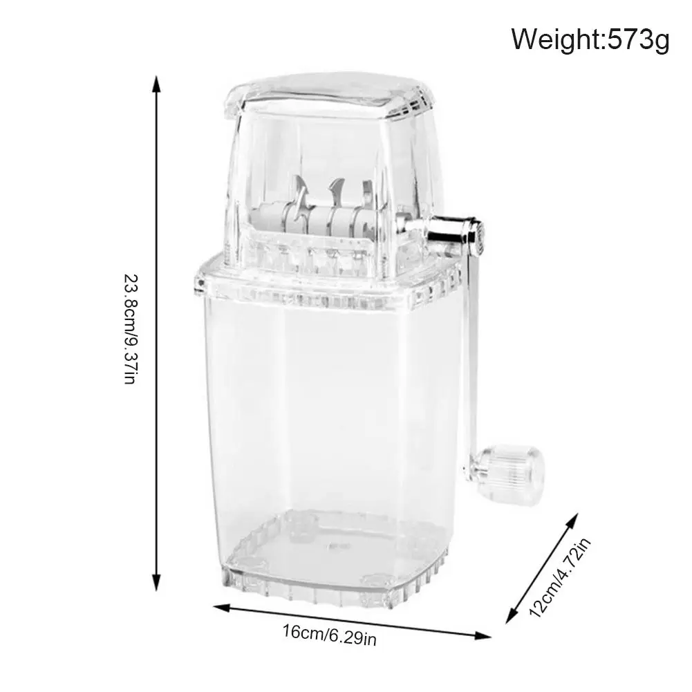 

Manual Ice Crusher Multifunctional Transparent Bar Smoothie Ice Shaver Mini Home Transparent Ice Crusher Kitchen Tool