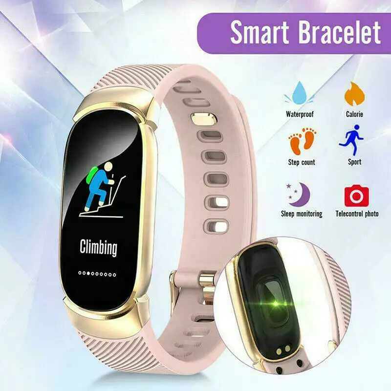 

Smart Watch Bracelet Fitness Activity Tracker for Women Ladys Men iPhone Android