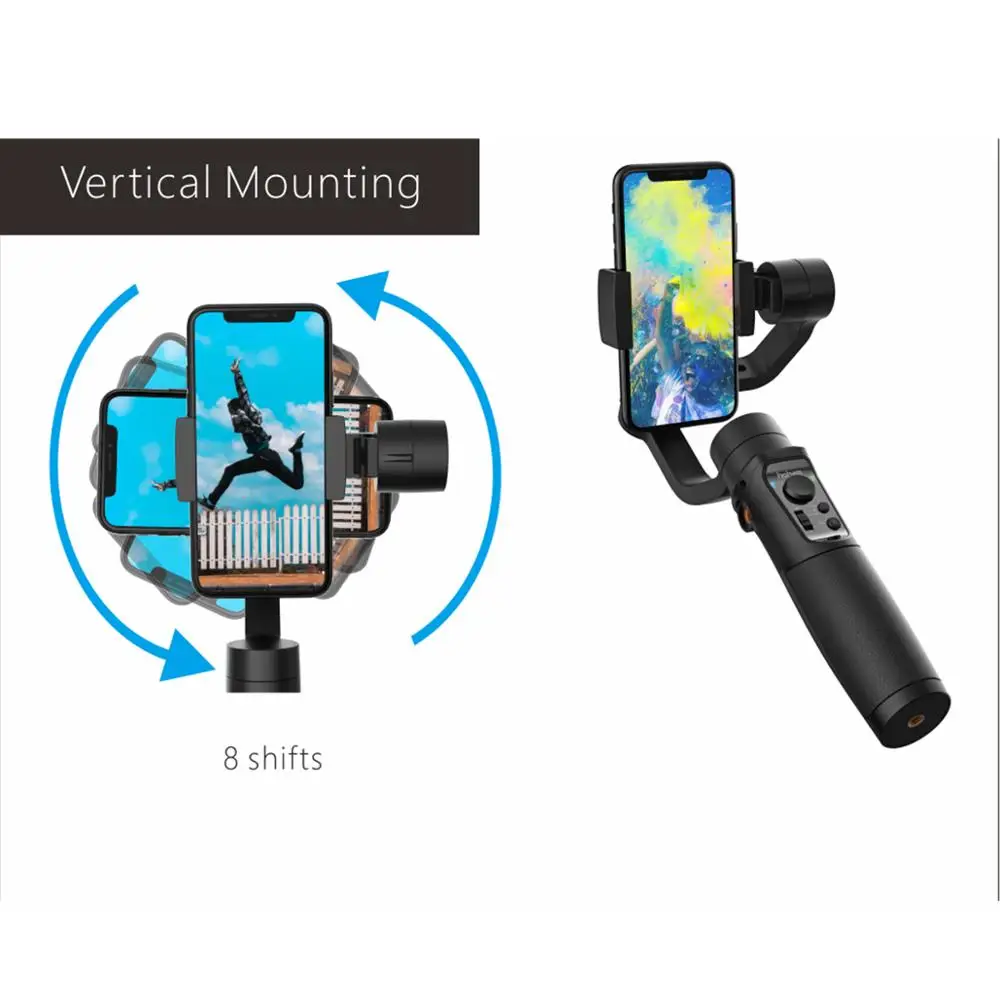 Стабилизатор Hohem iSteady Mobile Plus для смартфона iPhone 11 Pro Max Galaxy S10/Plus/S9 видеоблоггера pk dji