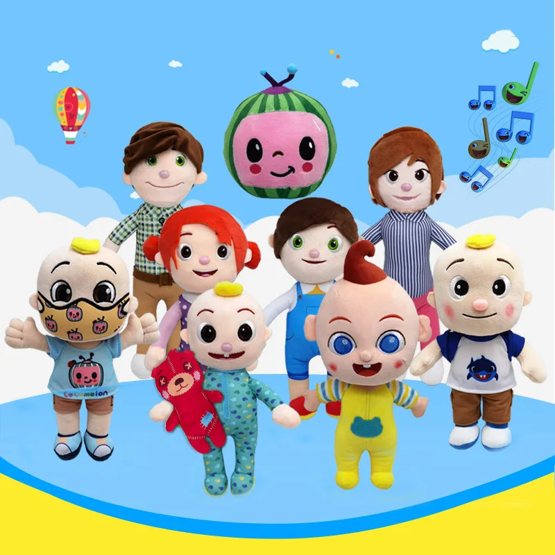 Cocomelon плюшевые игрушки музыкальные куклы JJ для сна девочек Мягкие Аниме Плюшевые