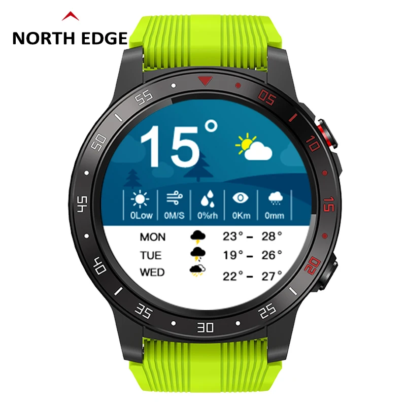 Смарт часы North Edge мужские цифровые спортивные водонепроницаемые с GPS Bluetooth