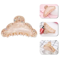 classical austrian rhinestone women hair accessories large acetate hair claw with ab white french acetate claw clip