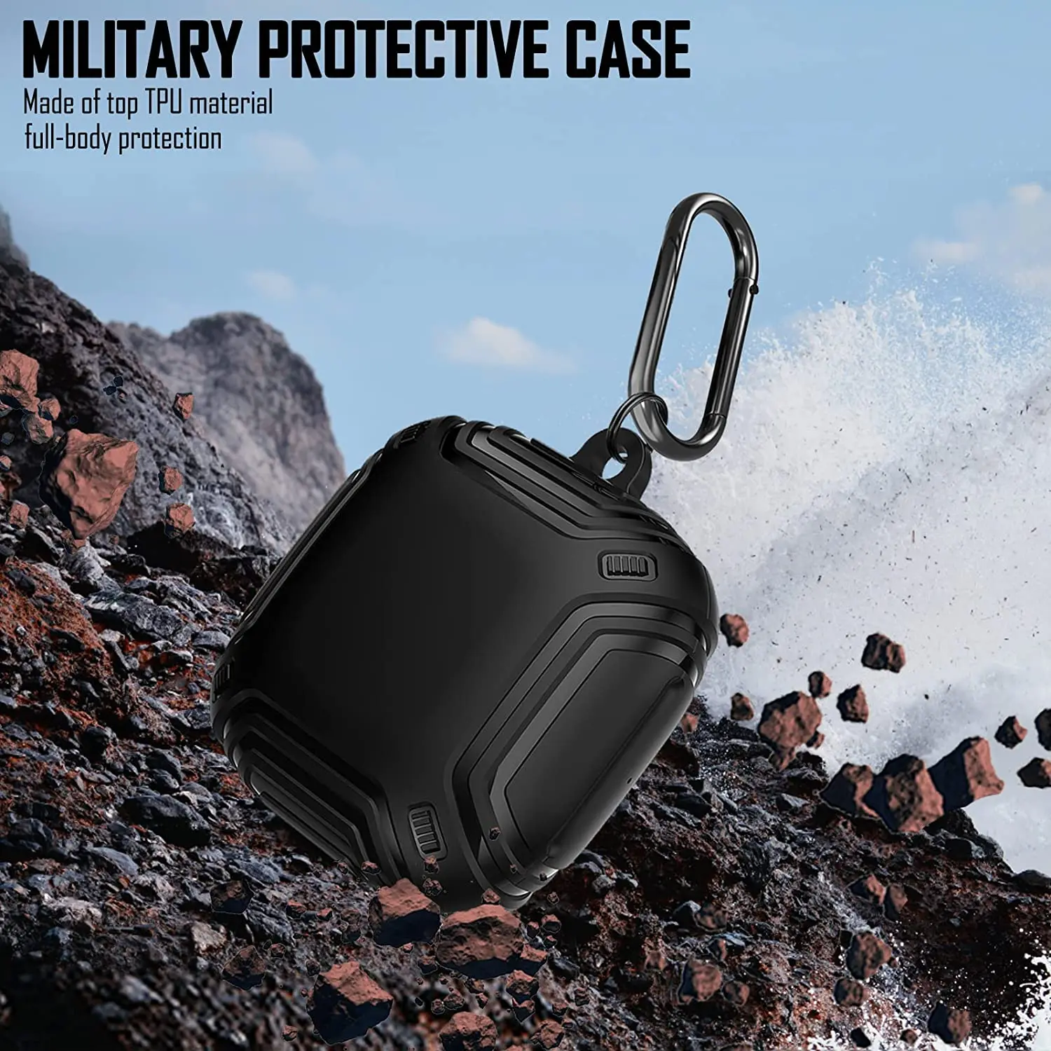 For Beats Fit Pro Case Armor Series Full Body Military Hard Shell Protective with Keychain Luxury Cases |