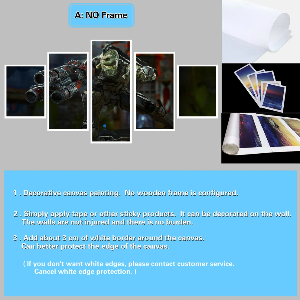 Модульная картина для домашнего декора 5 шт. нереальный турнир игра постер