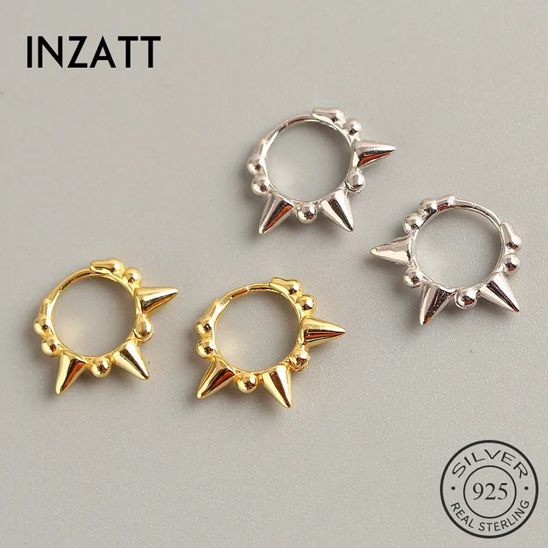 Женские серьги кольца из серебра 925 пробы с геометрическим