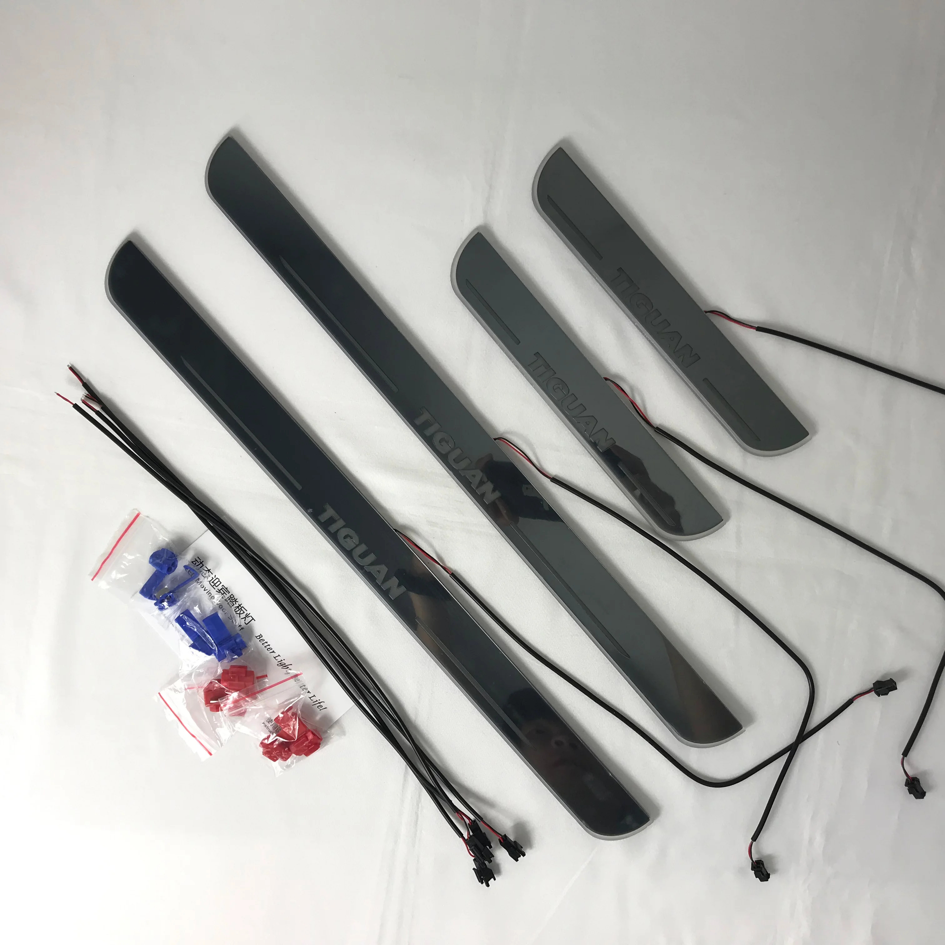 

Led moving door scuff forVolkswagen Tiguan special-purpose ynamic door sill plate welcome lamp lining overlay Flow/fixed light