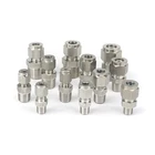 Компрессионный фитинг BSPT с двойным наконечником, 18 дюйма, 14 дюйма, 38 дюйма, 12 дюйма, наружная труба 34681012141618 мм из нержавеющей стали 304