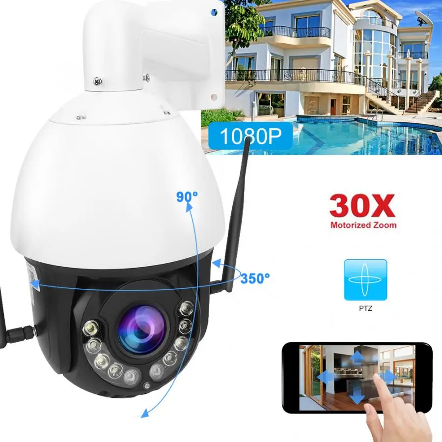IP камера 100 240 В 1080P 30X зум AI 4G ночное видение Wi Fi IP66 PTZ|Камеры видеонаблюдения| |