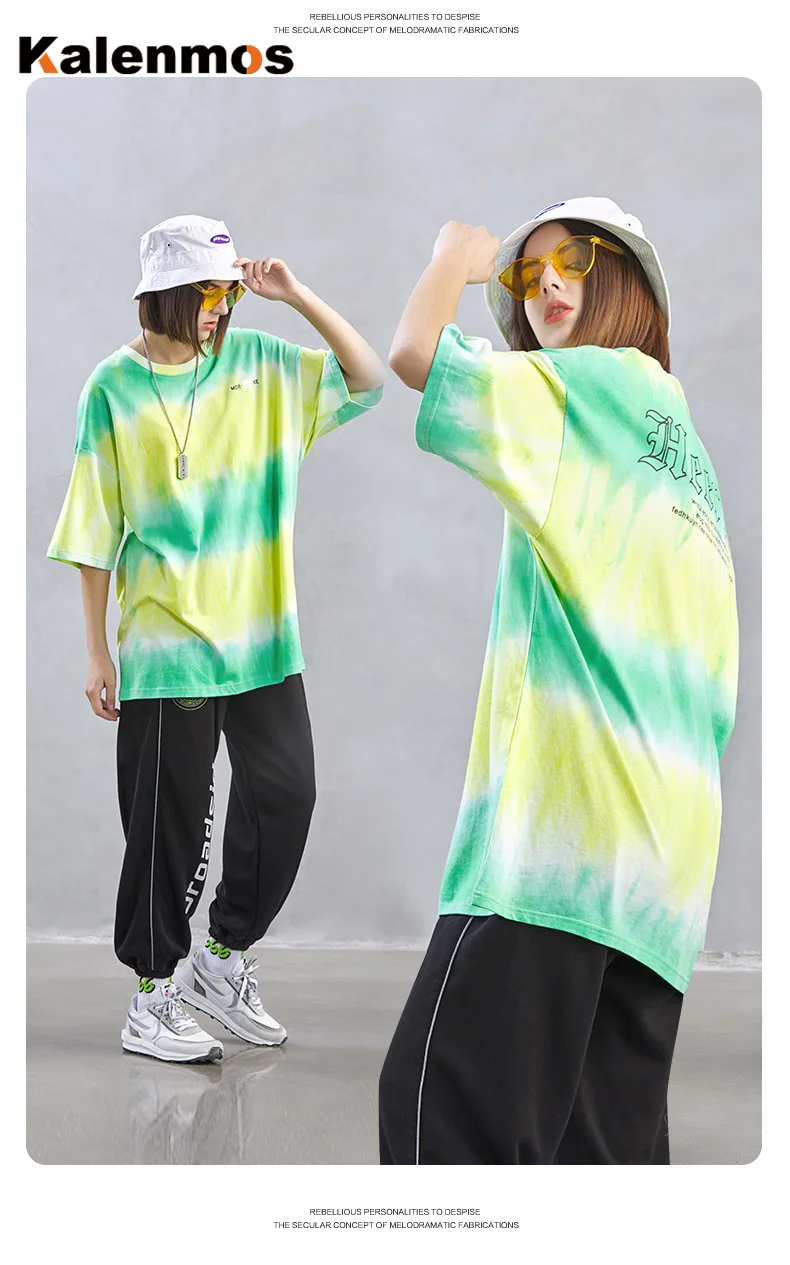 Футболка KALENMOS Мужская и женская летняя в стиле хип хоп панк Байкерская большого