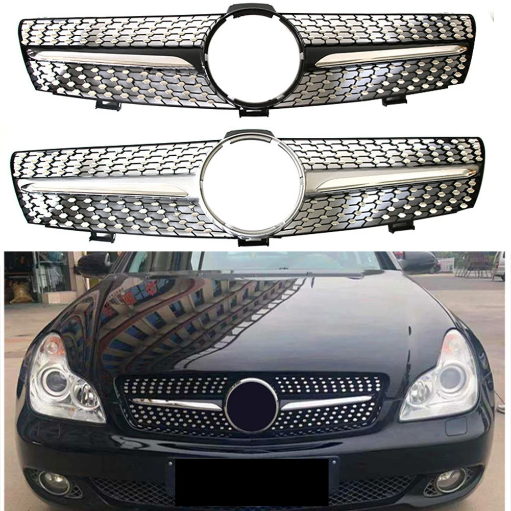 Front Racing Center Grille Facelift Bumper Grill For Mercedes Benz W219 CLS Class 2005 2006 2007 Diamond | Автомобили и мотоциклы