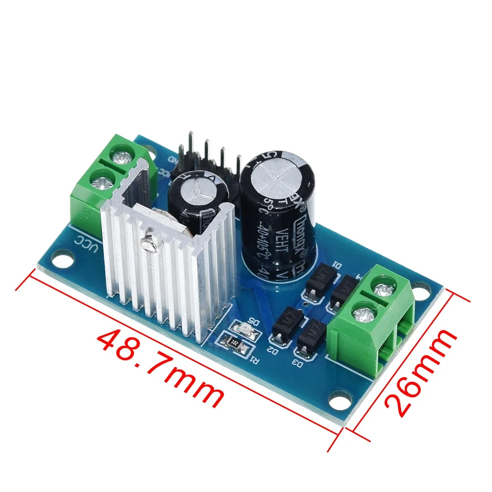 ShengYang AC / DC 12V 1.5A регулятор напряжения фильтр выпрямитель модуль L7812 понижающий
