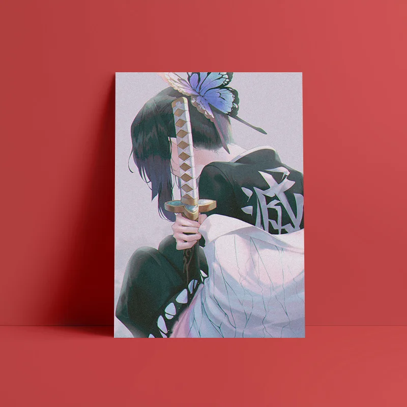 Shinobu Kocho Demon Slayer Kimetsu no Yaiba Настенный декор на холсте постеры для гостиной декоративная картина для спальни