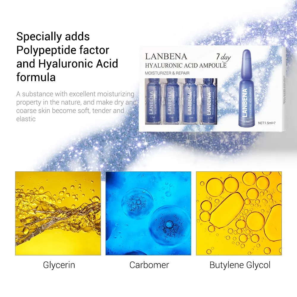 LANBENA 7 шт./компл. керамид ампулы дневный укрепляющий увлажняющий уход за