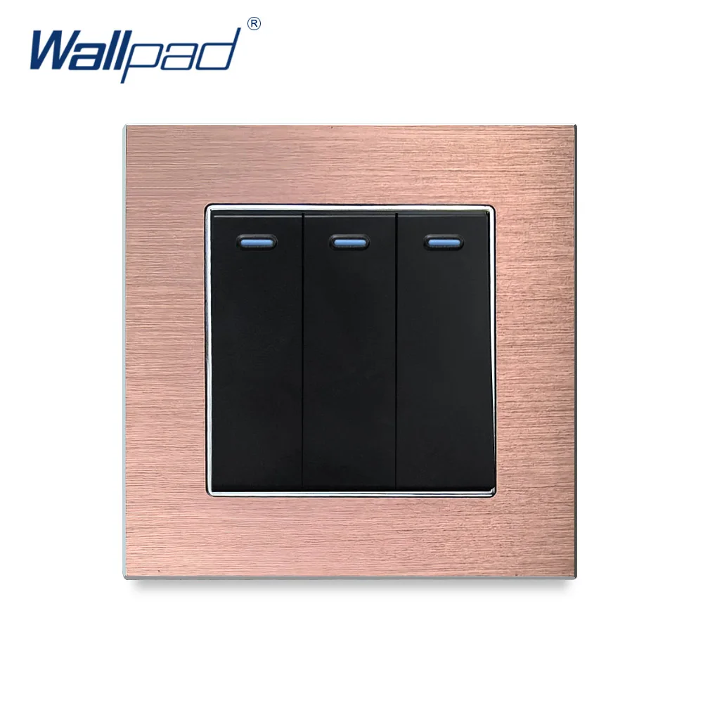 Лидер продаж 3-х клавишные 1-ходовые переключатели Wallpad роскошный настенный