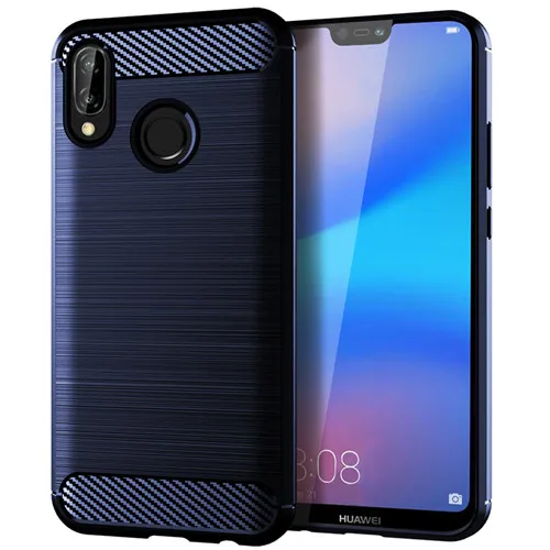 Матовая текстура чехол для huawei Y9 Prime Y7 Y6 Pro Y5 Lite Y3 9 iPhone 7 6 Plus 5 3 Y Макс Y7S карбоновый чехол на заднюю панель - Цвет: Синий