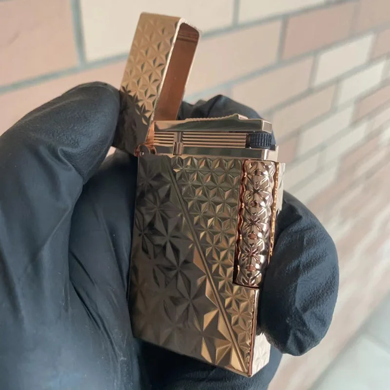 Новая Винтажная яркая звуковая газовая зажигалка dupont, ветрозащитная медная Зажигалка для сигарет