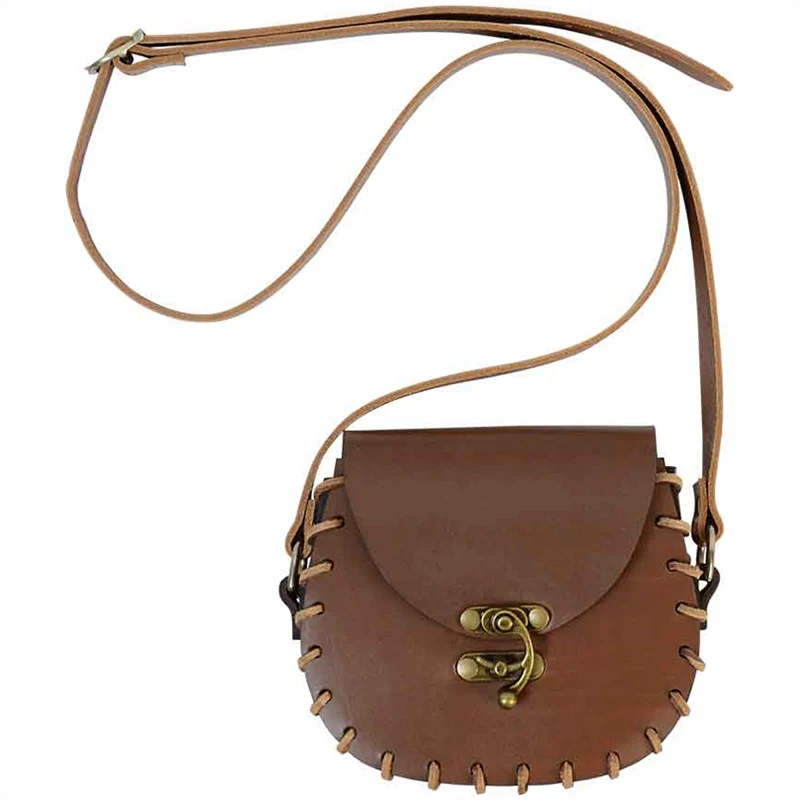 Кожаная сумка-мессенджер на плечо в стиле стимпанк |