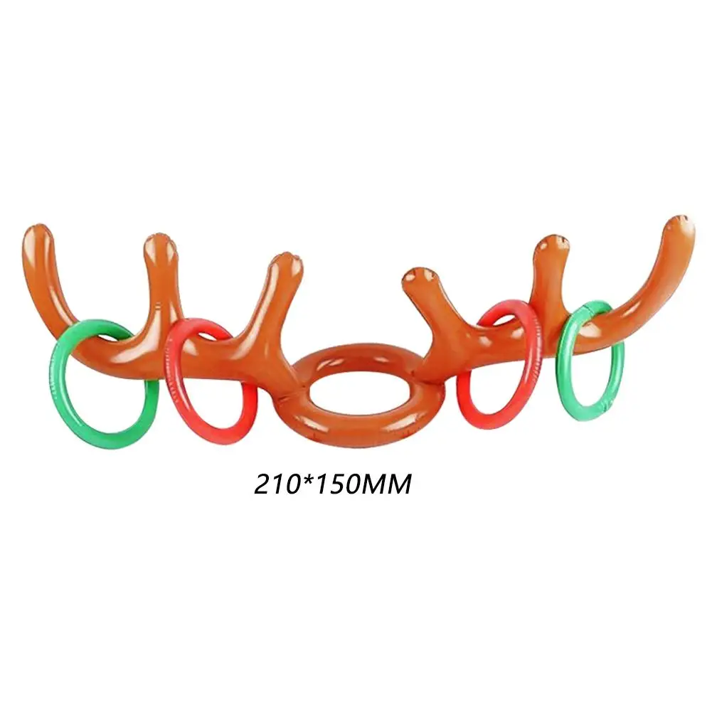 

Kids PVC Inflatable Antler Headband Toy Christmas Elk Head Throwing Circle Ring Suitable for Halloween and Holiday Parties
